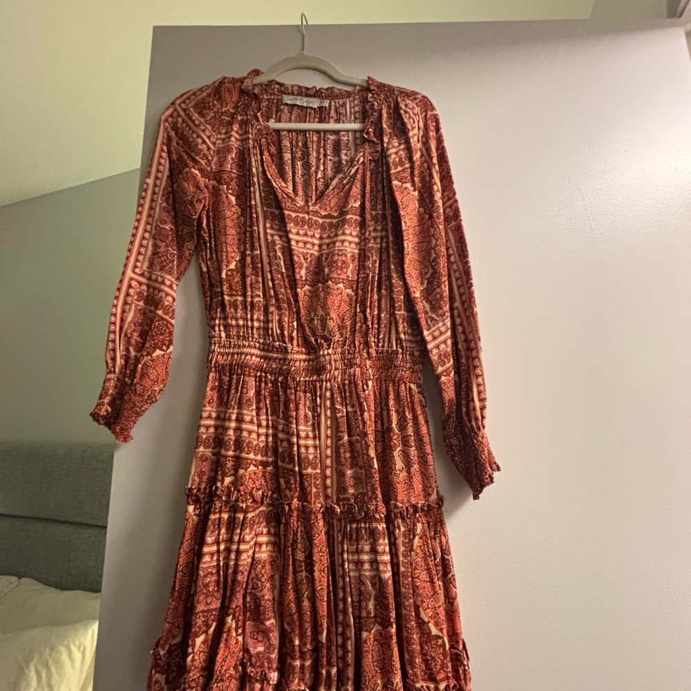 Bohemian Rust Patterned Dress
